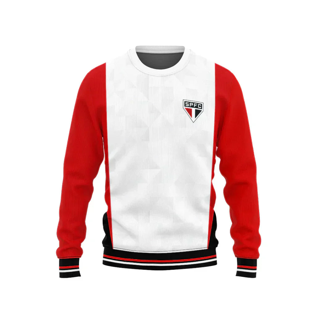 Agasalho São Paulo SPFC Branco Plus Size – Masculino 2025